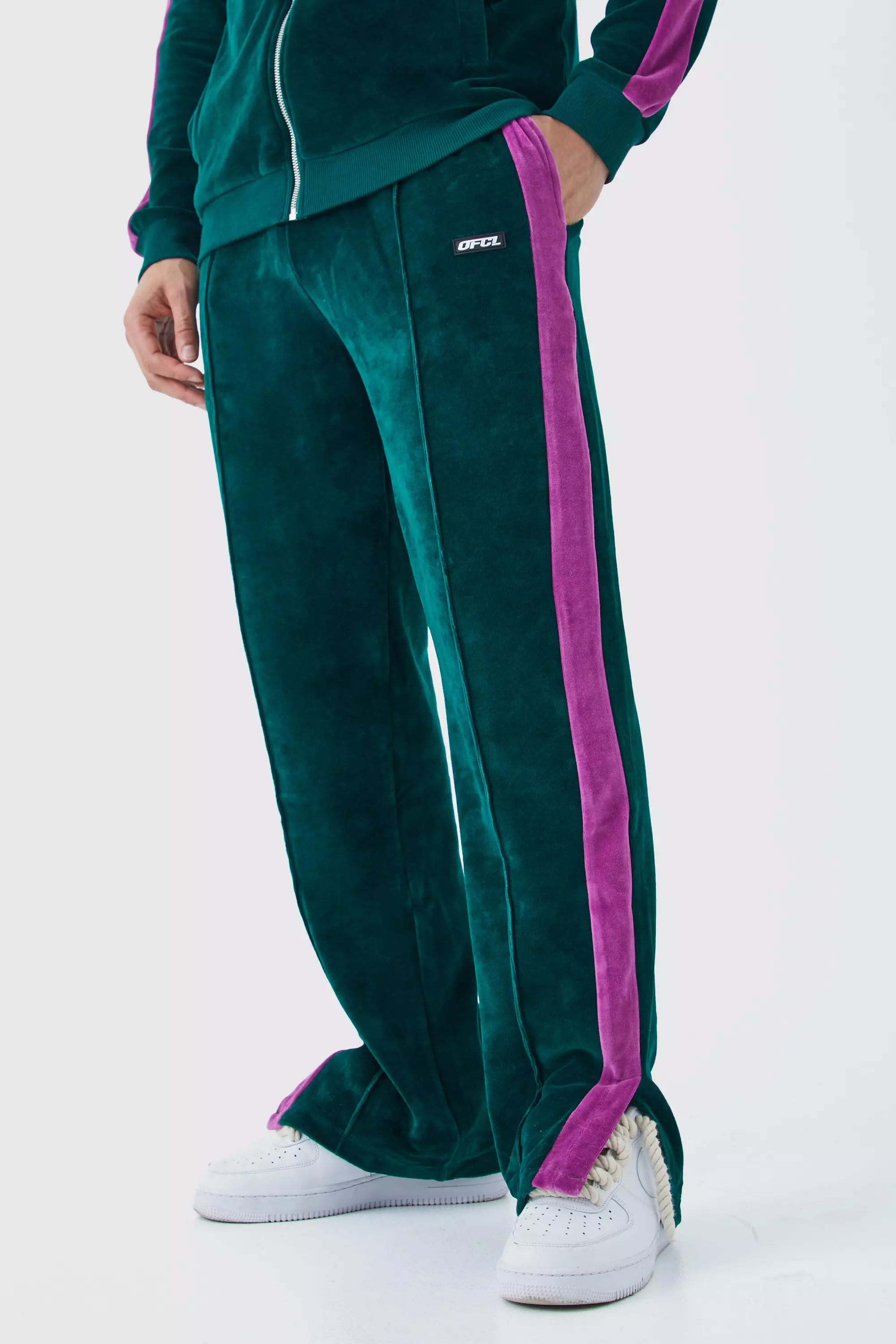 Velour jogging cheap bottoms